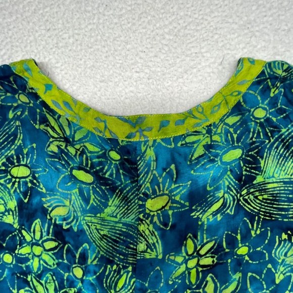 Women’s 1X  Green/Blue Soft Surroundings Top - Picture 4 of 13